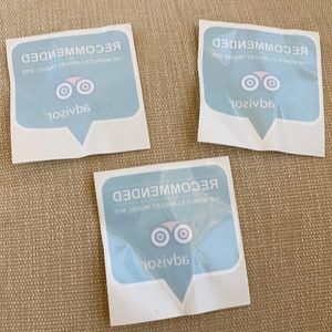 Bundle of 3 TripAdvisor window stickers